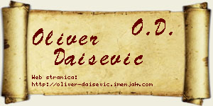 Oliver Daišević vizit kartica